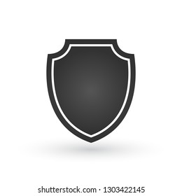 Shield Icon in trendy flat style design. Shield symbol for web site design, logo, app, UI, presentation. Vector illustration isolated on white background.