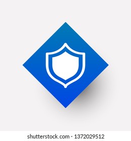 Shield icon in trendy flat style isolated on background. Shield icon page symbol for your web site design Shield icon logo, app, UI , on white background Vector. - Vector