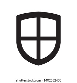Shield icon in trendy flat style design. Vector graphic illustration. Suitable for website design, logo, app, and ui. EPS 10.