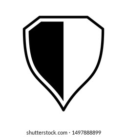 Shield Icon in trendy flat style isolated