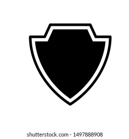 Shield Icon in trendy flat style isolated