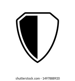 Shield Icon in trendy flat style isolated