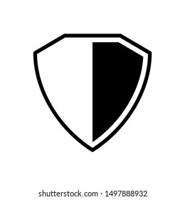 Shield Icon in trendy flat style isolated