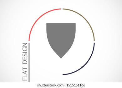 Shield Icon in trendy flat style design Shield Icon Vector illustration Vector shield icon. Shield Protection