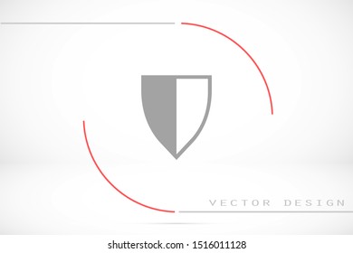 Shield Icon in trendy flat style design Shield Icon Vector illustration Vector shield icon. Shield Protection