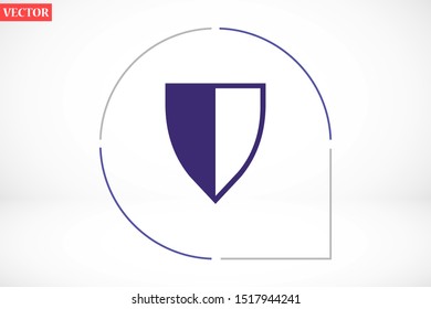 Shield Icon in trendy flat style design Shield Icon Vector illustration Vector shield icon. Shield Protection