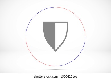 Shield Icon in trendy flat style design Shield Icon Vector illustration Vector shield icon. Shield Protection