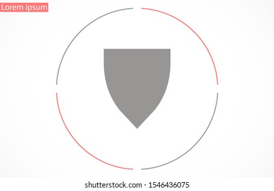 Shield Icon in trendy flat style design Shield Icon Vector illustration 