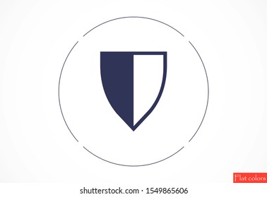 Shield Icon in trendy flat style design Shield Icon Vector illustration Vector shield icon. Shield Protection