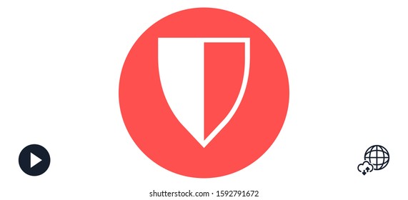 Shield Icon in trendy flat style design Shield Icon Vector illustration Vector shield icon. Shield Protection