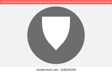 Shield Icon in trendy flat style design Shield Icon Vector illustration Vector shield icon. Shield Protection