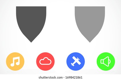 Icono de escudo en diseño plano de moda Icono de escudo Icono de escudo vectorial icono Icono de escudo. Protección de escudo