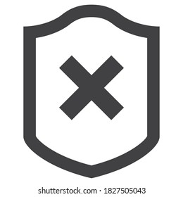 Icono Escudo en estilo plano moderno aislado, Escudo con marca de verificación en el diseño del sitio web del icono de protección media, logotipo, aplicación, interfaz de usuario