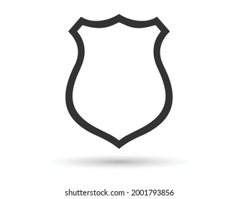 Shield Icon in trendy flat style isolated on white background.