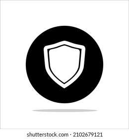 Shield icon in trendy flat style isolated on black background. Shield symbol for your website design, logo, app, UI. Vector illustration, EPS10.