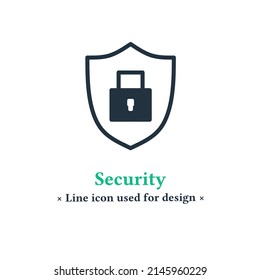 Icono Escudo en estilo plano de moda aislado en fondo blanco. Símbolo de escudo de seguridad para aplicaciones web y móviles. Ilustración del vector