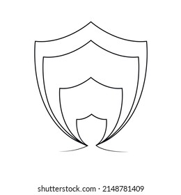 Shield icon in trendy flat style design. Vector graphic illustration. Suitable for website design, logo, app, and ui. EPS 10.