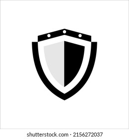 Schildsymbol im trendigen, flachen Stil einzeln auf weißem Hintergrund.eps
