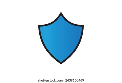 Icono de escudo en estilo plano de moda aislado sobre fondo gris. Símbolo de escudo para el diseño de su sitio web, logotipo, aplicación, UI. Ilustración vectorial, EPS10.