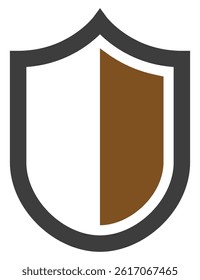 Shield icon in trendy flat style isolated on white background.