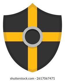 Shield icon in trendy flat style.