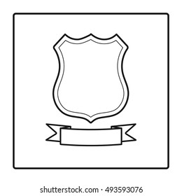 Shield Icon in trendy flat style isolated on white background. Herald logo and Shield symbol for your web site design, logo, app, UI. Vector illustration, EPS10.