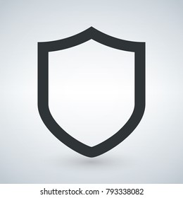 Shield Icon in trendy flat style isolated on white background. Shield symbol for your web site design, logo, app, UI.