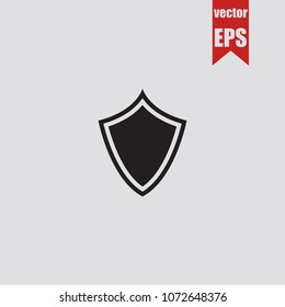 Shield icon in trendy isolated on grey background.Vector illustration.