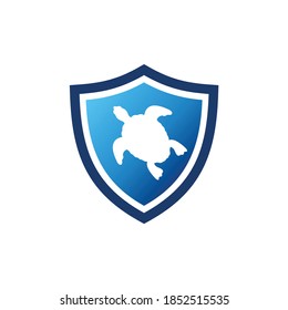 shield icon with a turtle silhouette