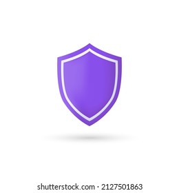 Ilustración 3d del vector de icono Escudo. Símbolo de icono de seguridad y protección