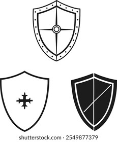 Diseño de Arte vectorial de icono de escudo 