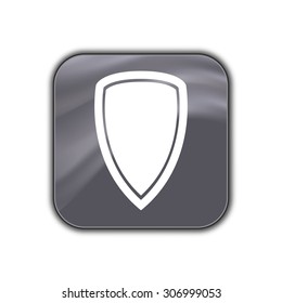 shield icon - vector button