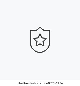 Shield icon vector, can be used for web and mobile design