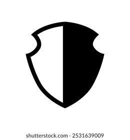 Shield icon vector. Defence illustration sign. Armor symbol. protection logo. security mark.