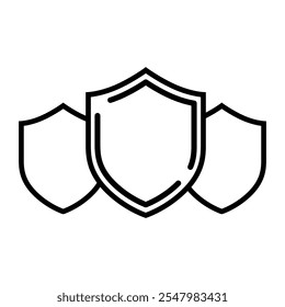 Shield icon vector. Defence illustration sign. Armor symbol. protection logo. security mark.