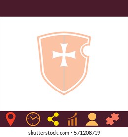 Shield  icon. Vector design.