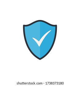 Diseño del vector de icono Escudo. Símbolo de protección.
