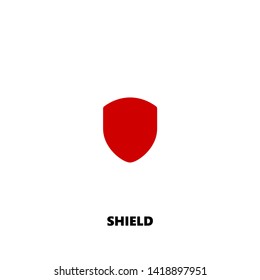 shield icon. shield vector design. sign design. red color