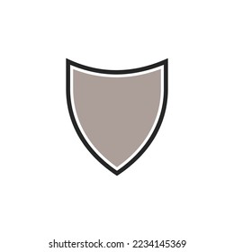 Plantillas de diseño de vectores de icono Escudo aisladas en fondo blanco