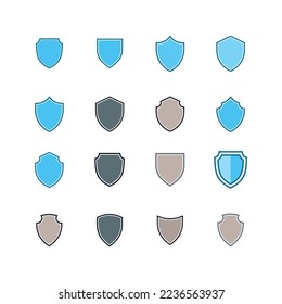 Shield icon vector design templates isolated on white background