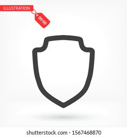 shield icon. Vector Eps 10 . Lorem Ipsum Flat Design