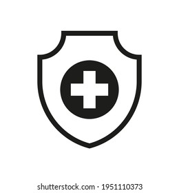 icono de escudo. Vector de diseño plano