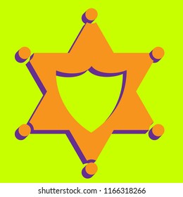 Shield icon. Vector. Flat style black icon on white.