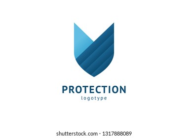 Shield Icon. Vector Flat Style Illustration Abstract Business Security Agency Logo Template. Logo Concept Of Antivirus, Protection, Insurance, Privacy, Guard.