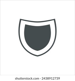 Shield icon in vector. Flat style icon design. Vector illustration of Shield icon. Pictogram isolated on white.