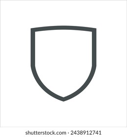 Shield icon in vector. Flat style icon design. Vector illustration of Shield icon. Pictogram isolated on white.