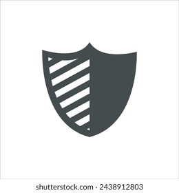 Shield icon in vector. Flat style icon design. Vector illustration of Shield icon. Pictogram isolated on white.