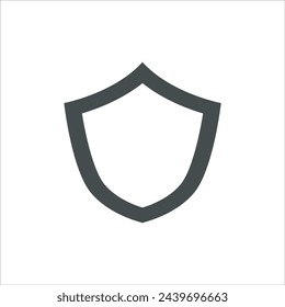 Shield icon in vector. Flat style icon design. Vector illustration of Shield icon. Pictogram isolated on white.