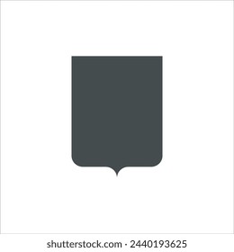 Shield icon in vector. Flat style icon design. Vector illustration of Shield icon. Pictogram isolated on white.