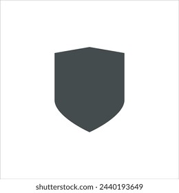 Shield icon in vector. Flat style icon design. Vector illustration of Shield icon. Pictogram isolated on white.